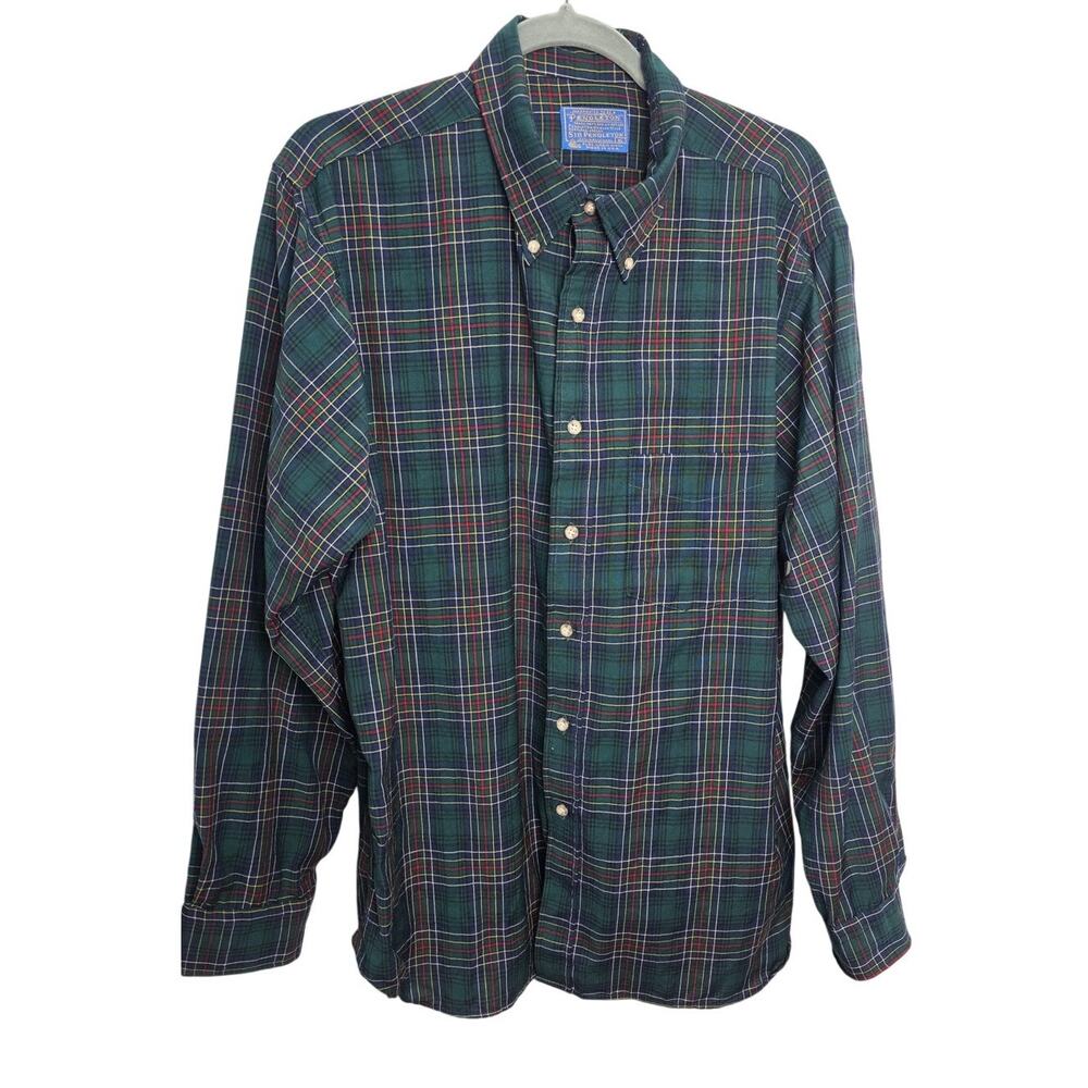 Vintage Pendleton Sir Pendleton XL 100% Wool Plaid Tartan Shirt USA-  HAS HOLES